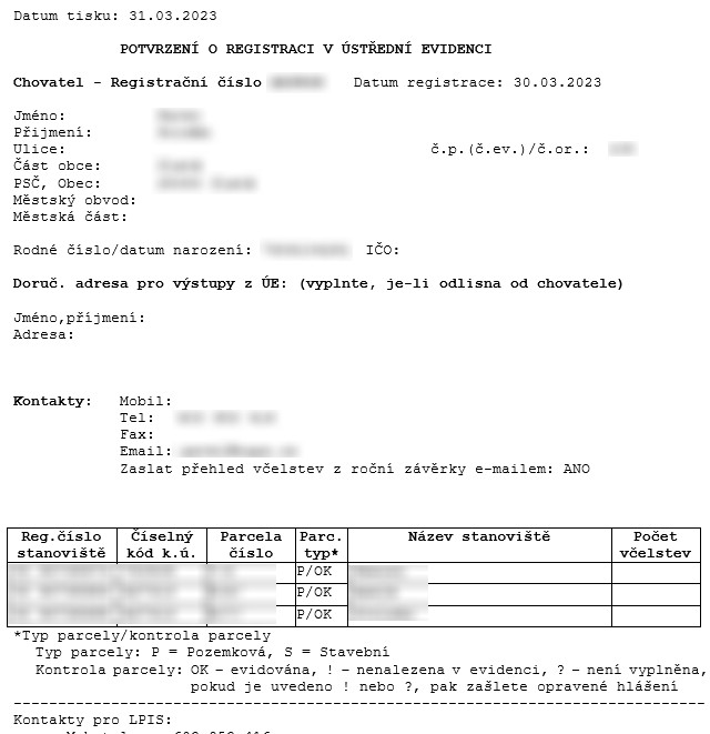 registrace chovatele